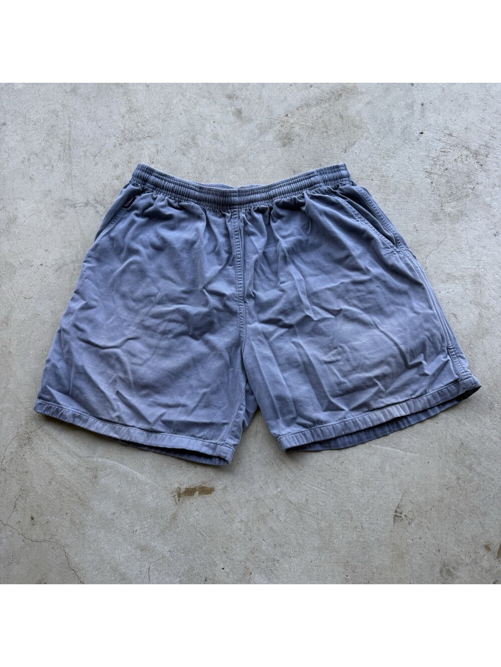 Crazy Shirts Blue Faded Shorts L Comfy Cotton Elastic Waist Hawaii Originals